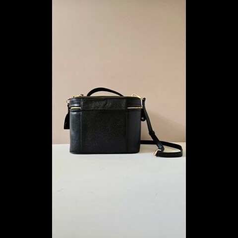 絕版古董包 Chanel黑色魚子醬化妝盒子包 斜背包 側背包 單肩包