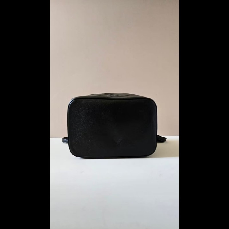 絕版古董包 Chanel黑色魚子醬化妝盒子包 斜背包 側背包 單肩包-5