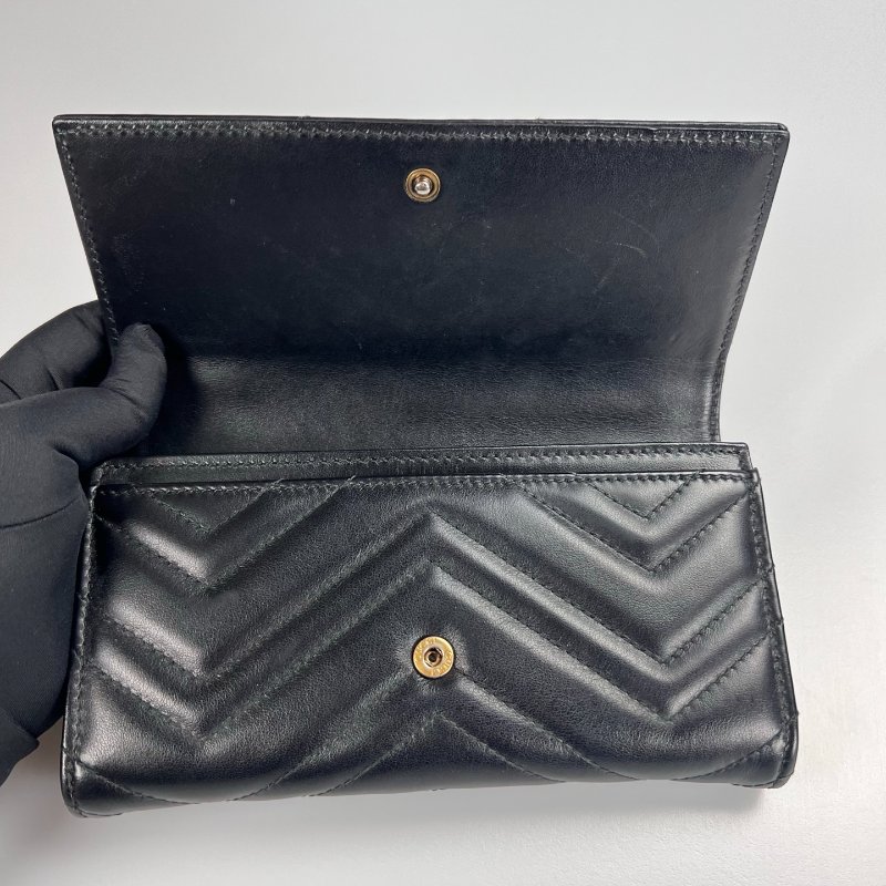 GUCCI 443436 黑MARMONT長夾 -4