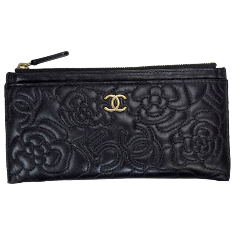 CHANEL *罕有紋路* CC 長銀包-1