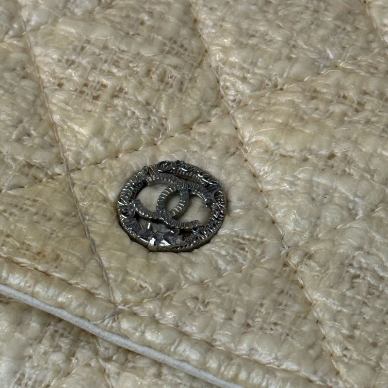 Chanel woc 淺色銀扣 編織款 17開-4