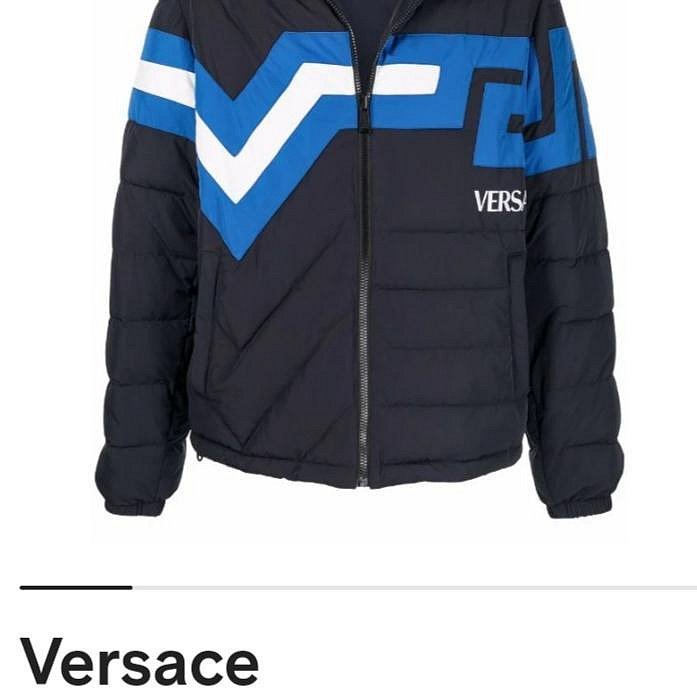 💎Han's house精品服飾💎VERSACE 凡賽斯 頂級黑牌 雙面穿 羽絨 外套 原價53500-1