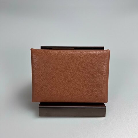 HERMES W刻 金棕CALVI DUO 卡包