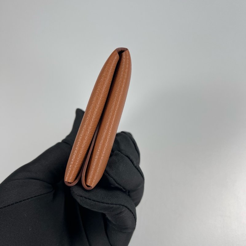 HERMES W刻 金棕CALVI DUO 卡包-2