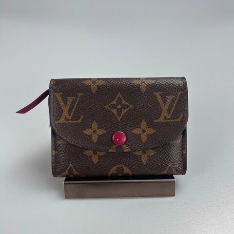 LV M41939 老花玫紅豆豆Rosalie零錢包