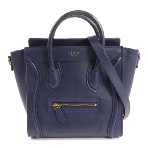 CELINE 牛皮皮革Nano Luggage金扣手挽肩背兩用袋