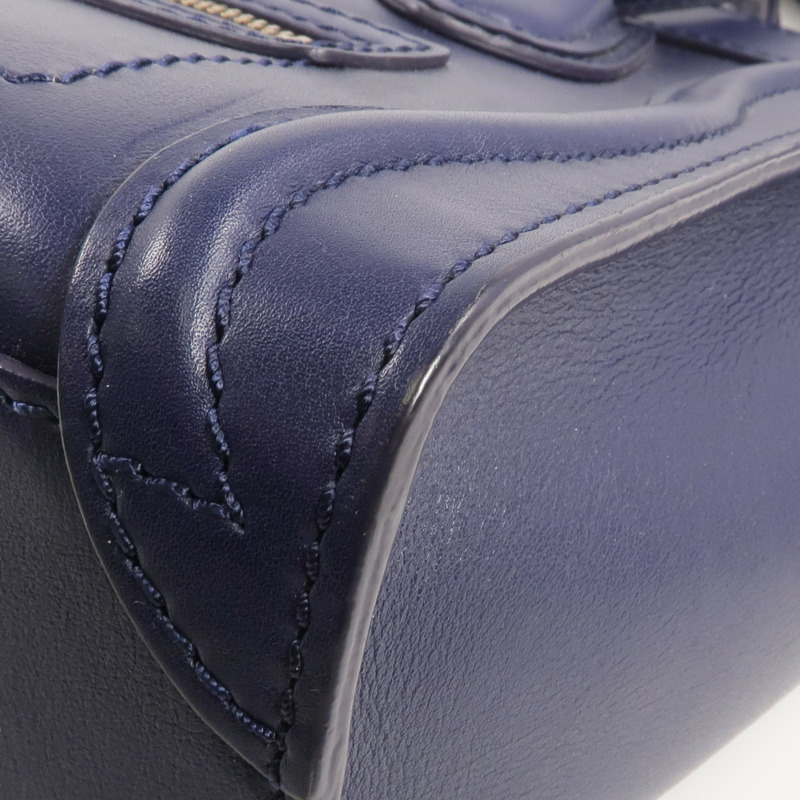 CELINE 牛皮皮革Nano Luggage金扣手挽肩背兩用袋-6