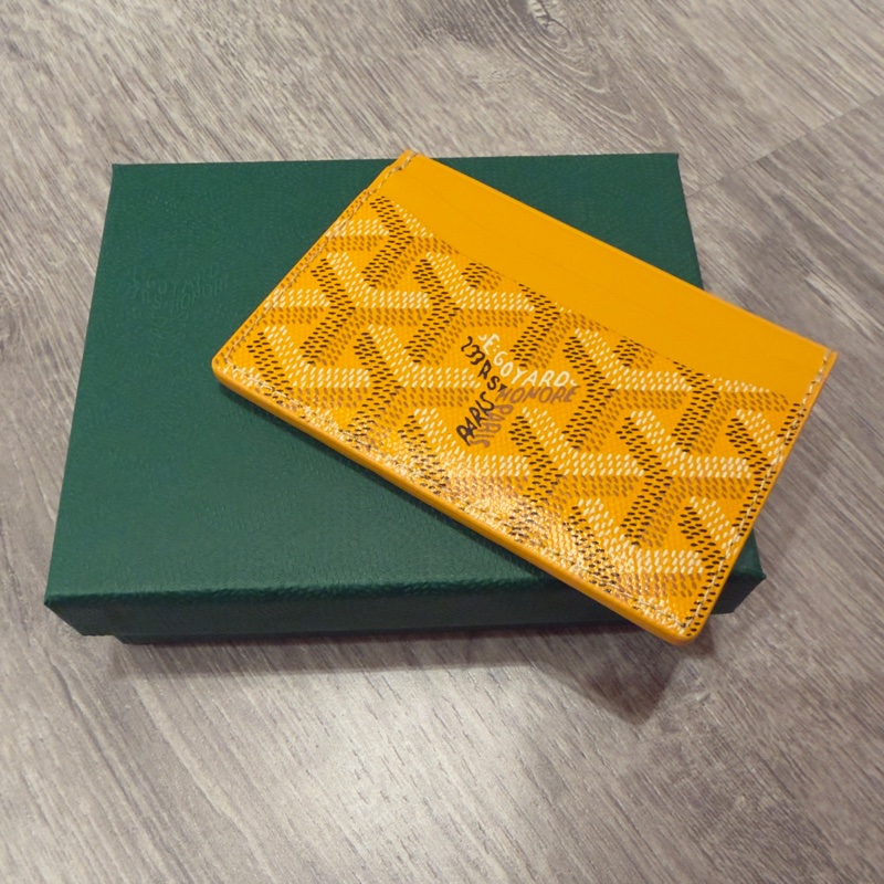 GOYARD Saint-Sulpice card wallet Initials yellow 卡夾 黃色-1