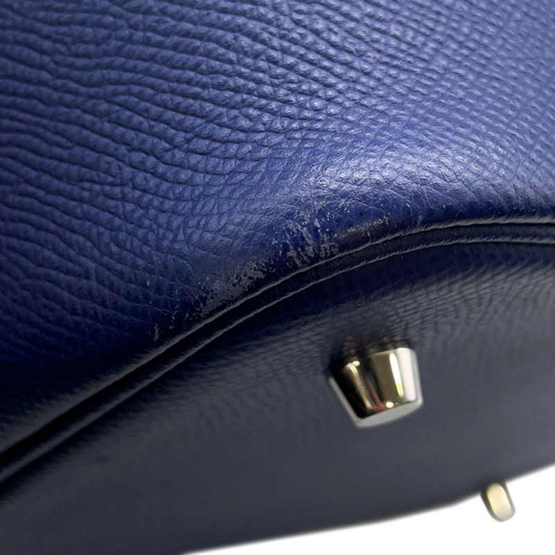 愛馬仕 Hermès Picotin Lock MM Traces 手提包,藍色踝帶/磚紅色/黑色,Epson D 印章-5