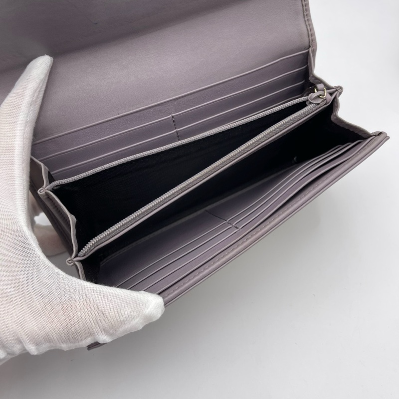 GUCCI古驰紫色长款满logo钱包-5