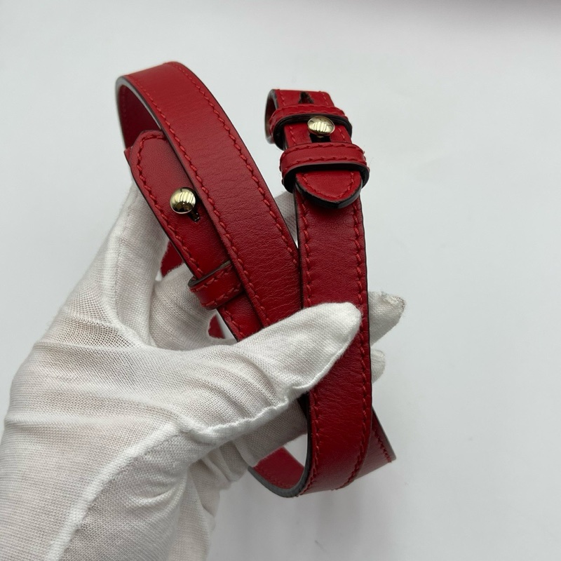 Gucci/古驰 爱心型挂饰帆布拼皮手提肩背包-8