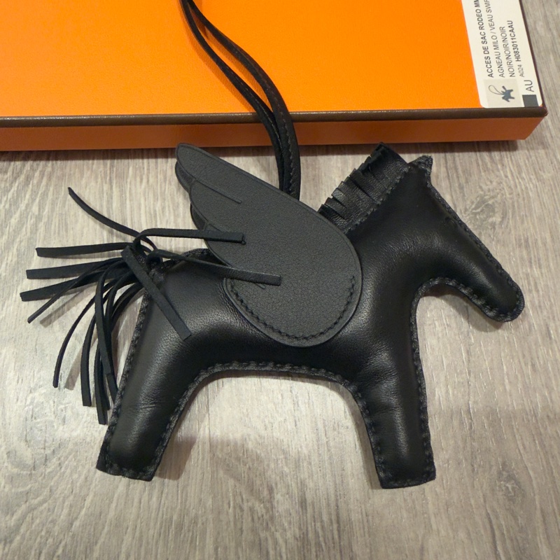 HERMÈS Rodeo Pegase MM charm Noir 飛馬吊飾 黑色-3