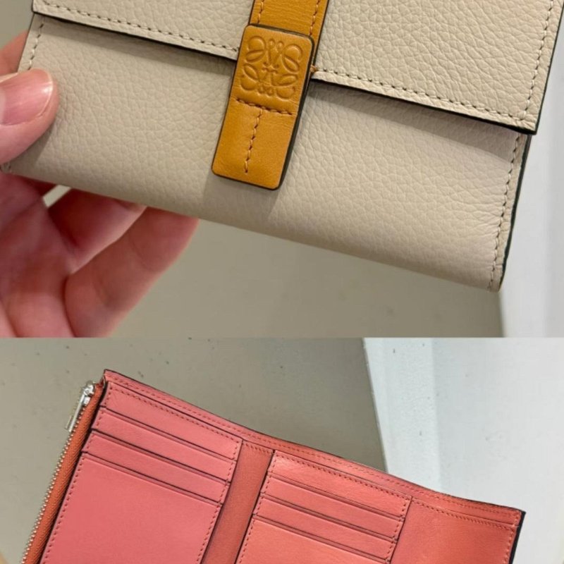 💎Han's house精品服飾💎 LOEWE 拼接 短夾 現貨 原價23000-2