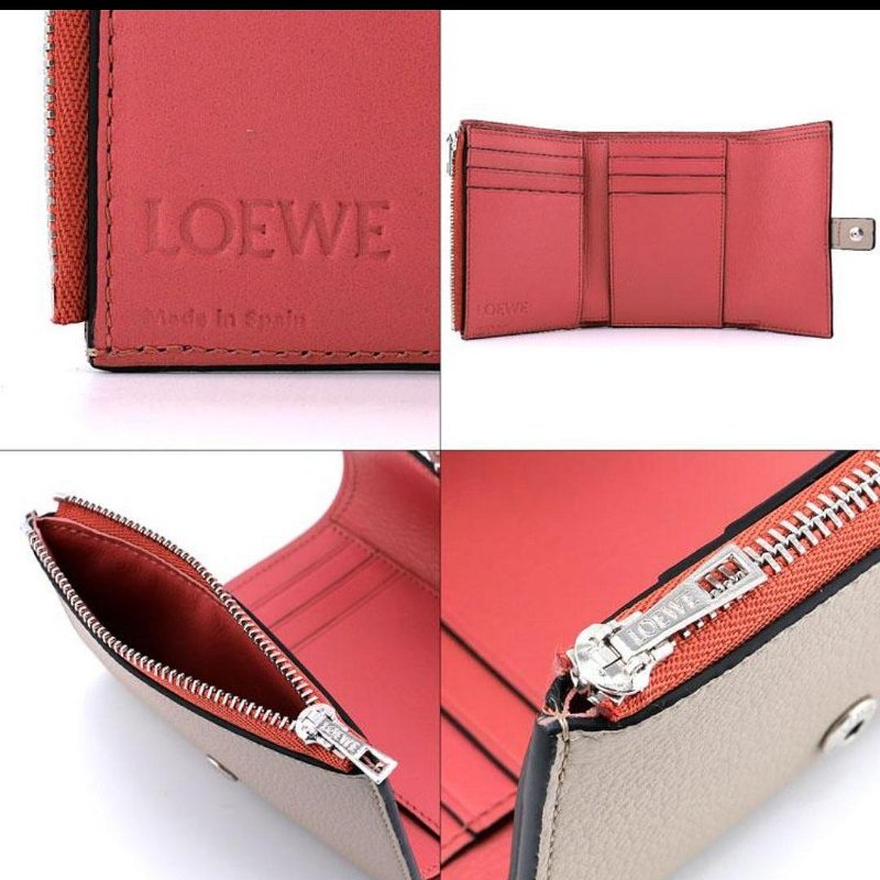 💎Han's house精品服飾💎 LOEWE 拼接 短夾 現貨 原價23000-3