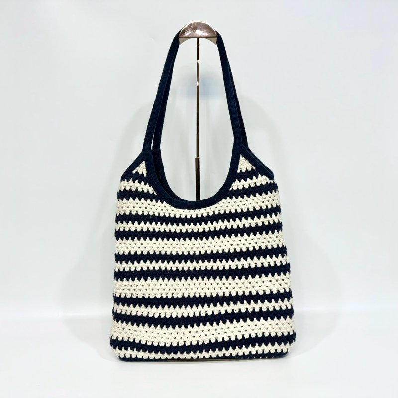 MIUMIU藍白編織金釦IVY托特包-2