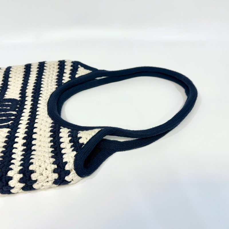 MIUMIU藍白編織金釦IVY托特包-10