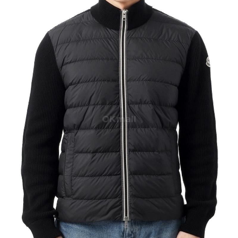 💎Han's house精品服飾💎moncler 羊毛 拼接 羽絨 外套 深藍 原價 41800-2