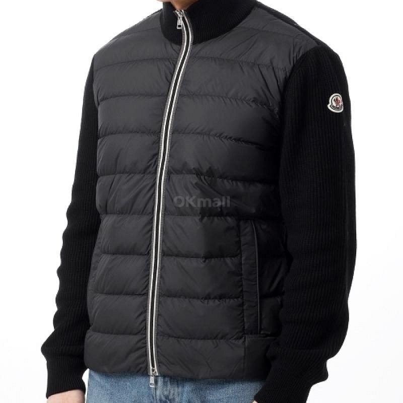 💎Han's house精品服飾💎moncler 羊毛 拼接 羽絨 外套 深藍 原價 41800-7