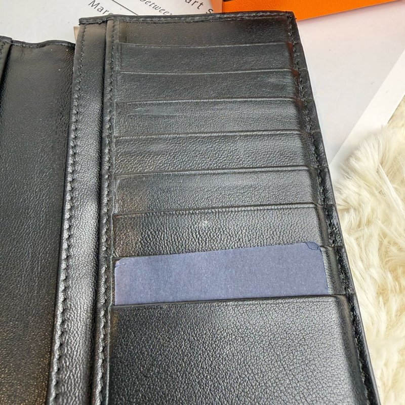 Dior 長款竪版錢包 牛皮拼帆布-4