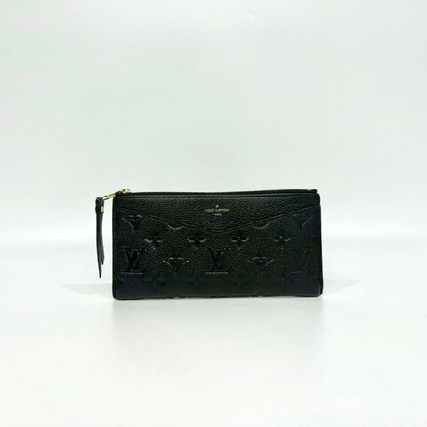 LV黑壓紋Melanie BB拉鍊扁長夾M68712