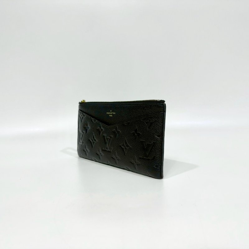 LV黑壓紋Melanie BB拉鍊扁長夾M68712-2