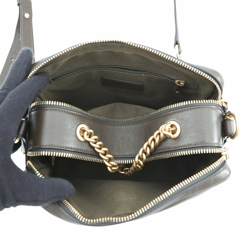 香奈兒可可標誌皮革肩背包-4