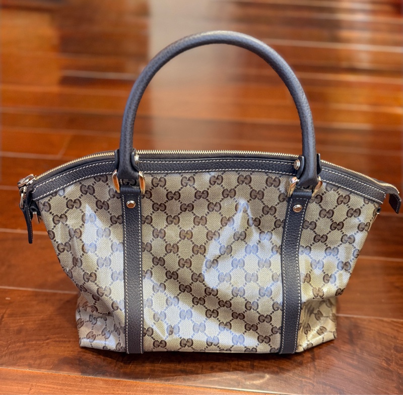 GG Crystal帆布Gucci Dome手提包/肩背包-1