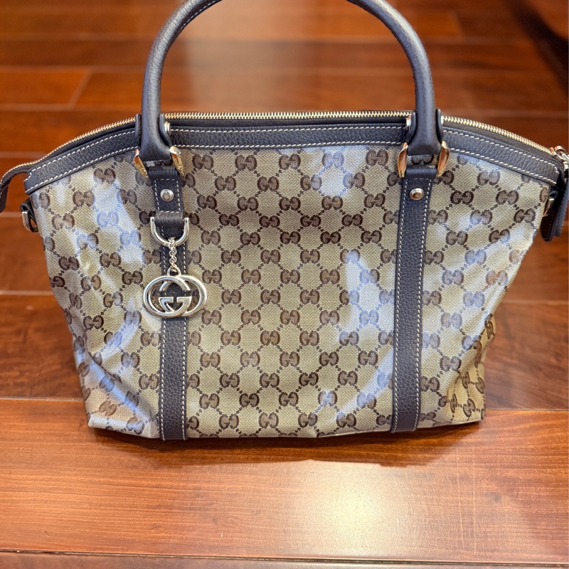 GG Crystal帆布Gucci Dome手提包/肩背包-5