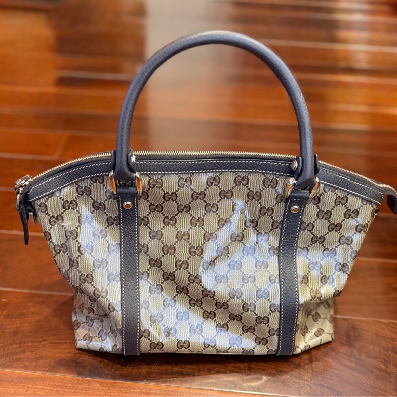 GG Crystal帆布Gucci Dome手提包/肩背包-6