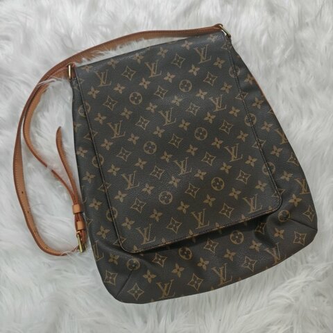 LV Musette Salsa Bag 咖色老花王菲包