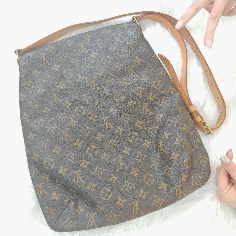 LV Musette Salsa Bag 咖色老花王菲包-1