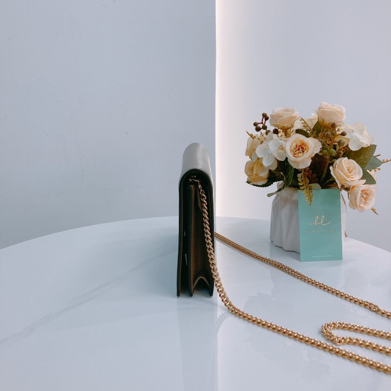 MS0479 Fendi 芬迪 鏈條錢包 牛皮 棕色 啡色 金扣 Roma Wallet On Chain Calfskin Brown x GHW-3