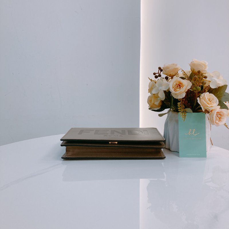 MS0479 Fendi 芬迪 鏈條錢包 牛皮 棕色 啡色 金扣 Roma Wallet On Chain Calfskin Brown x GHW-4