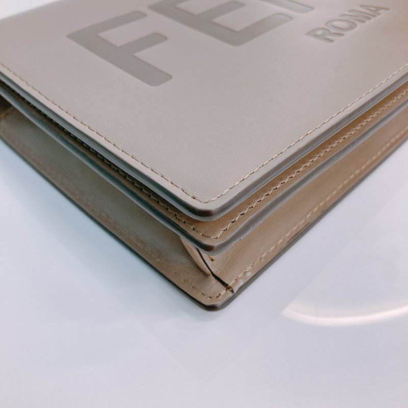 MS0479 Fendi 芬迪 鏈條錢包 牛皮 棕色 啡色 金扣 Roma Wallet On Chain Calfskin Brown x GHW-5