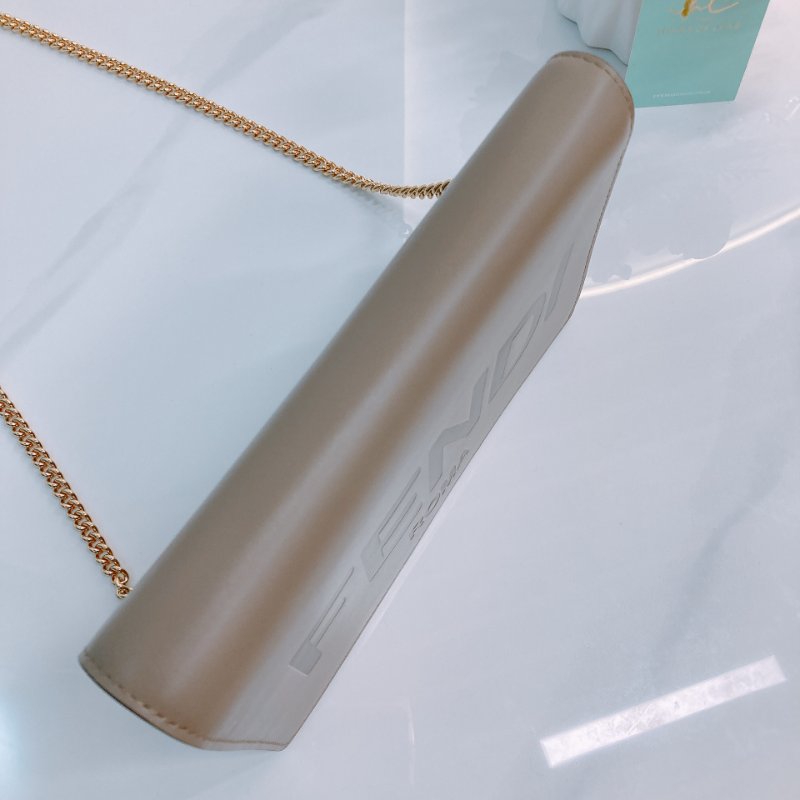 MS0479 Fendi 芬迪 鏈條錢包 牛皮 棕色 啡色 金扣 Roma Wallet On Chain Calfskin Brown x GHW-9