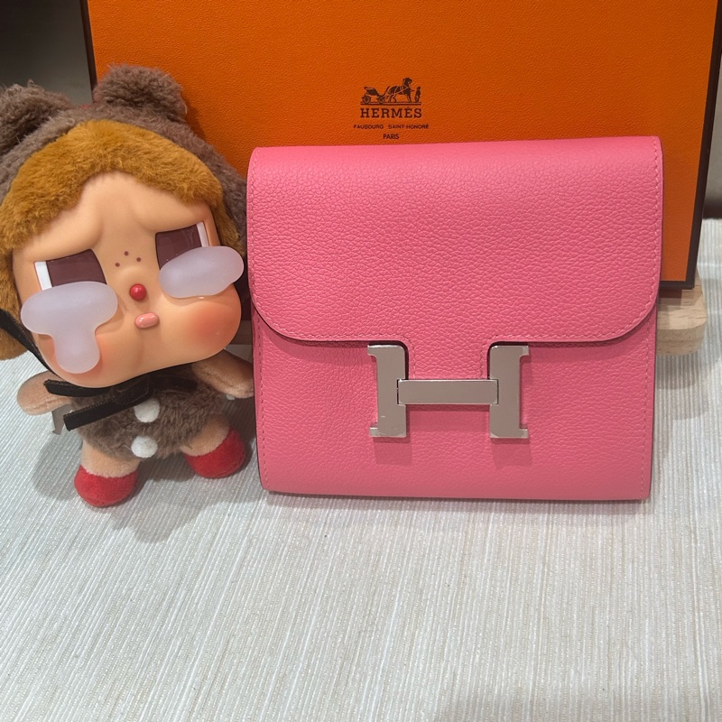 Hermes Constance Wallet 8W evercolor 牛皮銀扣-0