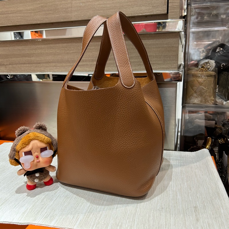 Hermes Picotin 22 STAMP W, Gold 銀扣-3