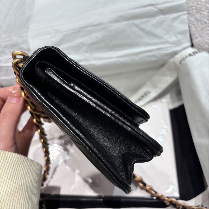 Chanel 19bagwoc黑金小號芯片款 全新閒置配件塵袋盒子-4