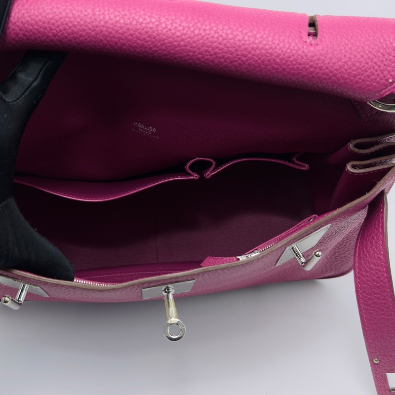 HERMES 錦葵紫銀扣吉普賽31肩背斜背包31*24*13 98新配件塵袋-2