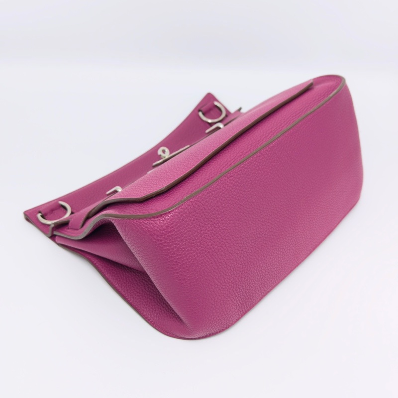 HERMES 錦葵紫銀扣吉普賽31肩背斜背包31*24*13 98新配件塵袋-4