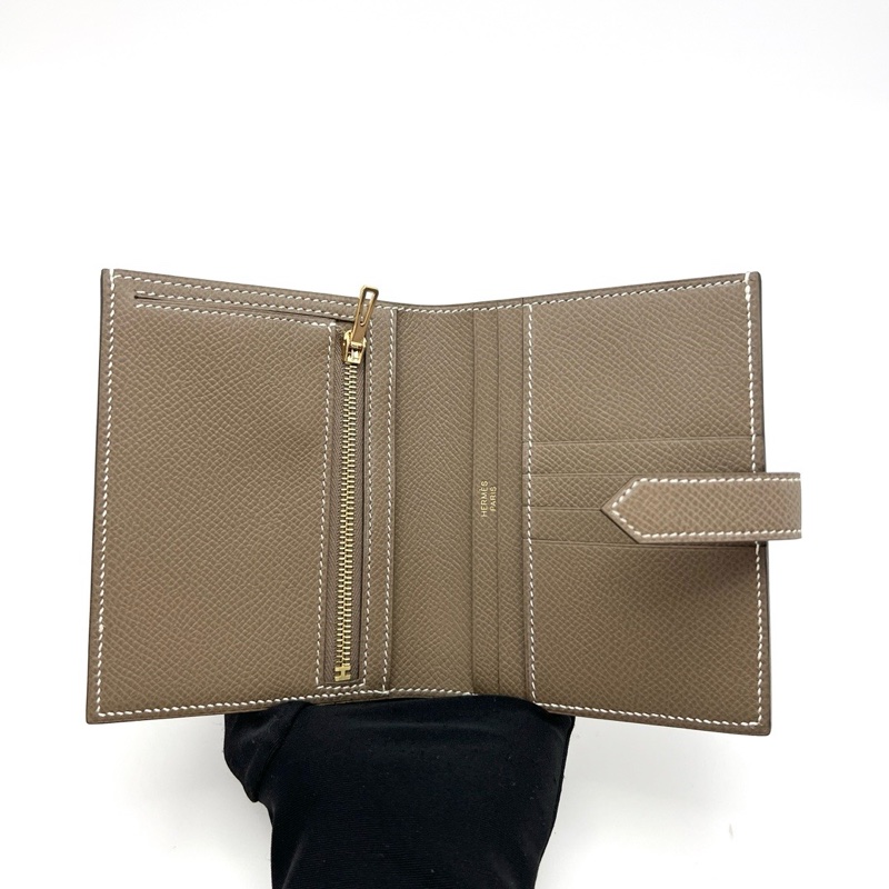 HERMES 大象灰金扣Bearn短款錢包12*9.5*1.5 全新閒置配件盒子-2