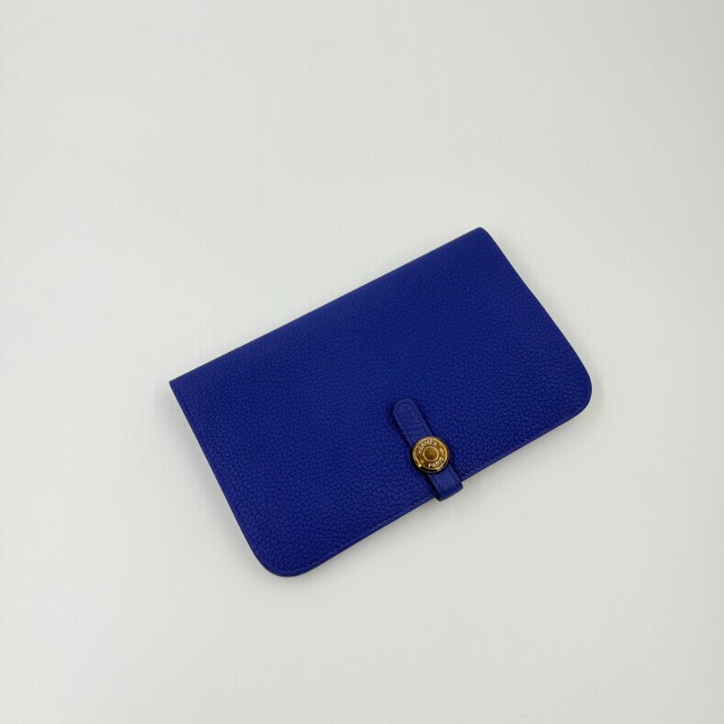 HERMES - 7T電光藍 Togo Dogon長夾-0