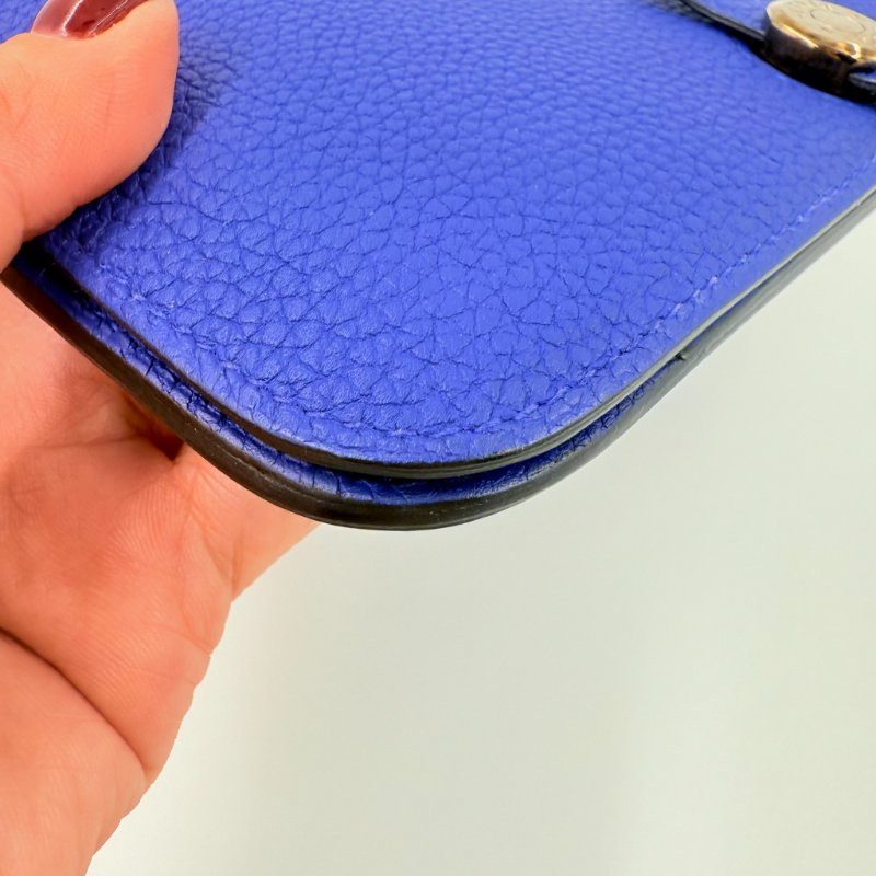 HERMES - 7T電光藍 Togo Dogon長夾-8