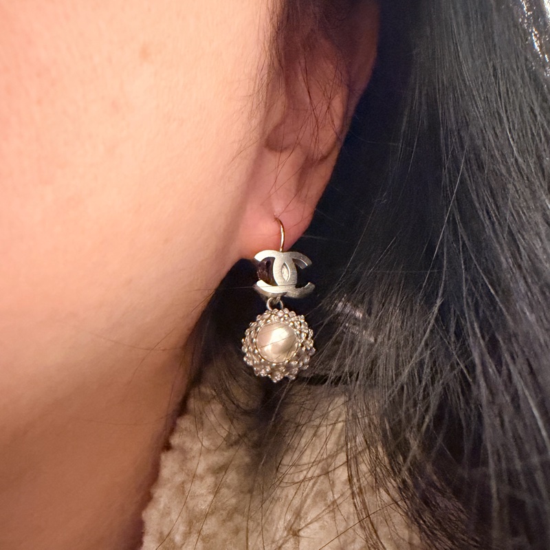 🍒CHANEL Vintage巴洛克珍珠耳環 2F260103-2-1