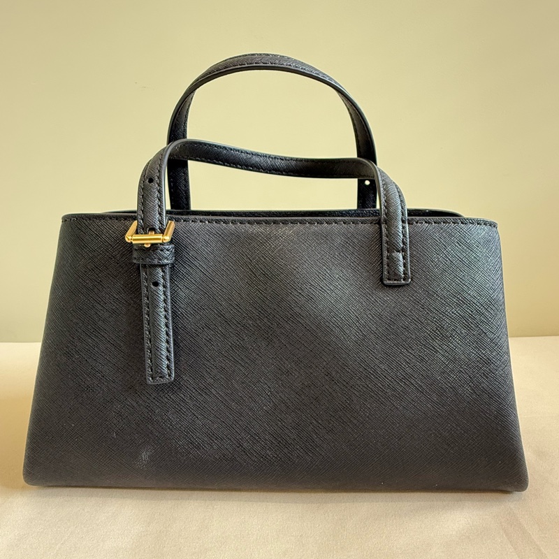 Tory Burch Emerson Mini Top Zip Tote 黑色｜近全新附吊牌｜防刮皮革-1