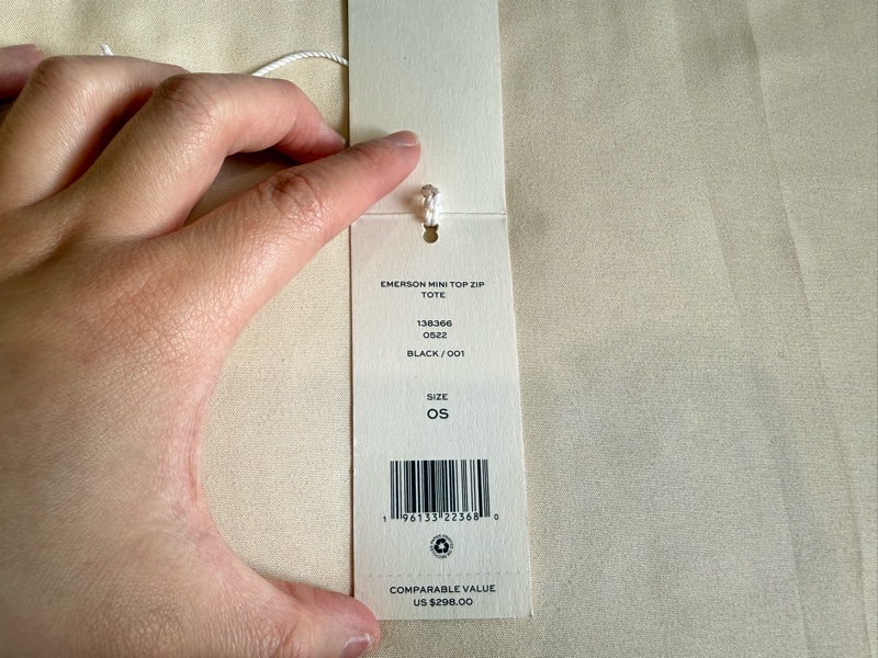 Tory Burch Emerson Mini Top Zip Tote 黑色｜近全新附吊牌｜防刮皮革-7