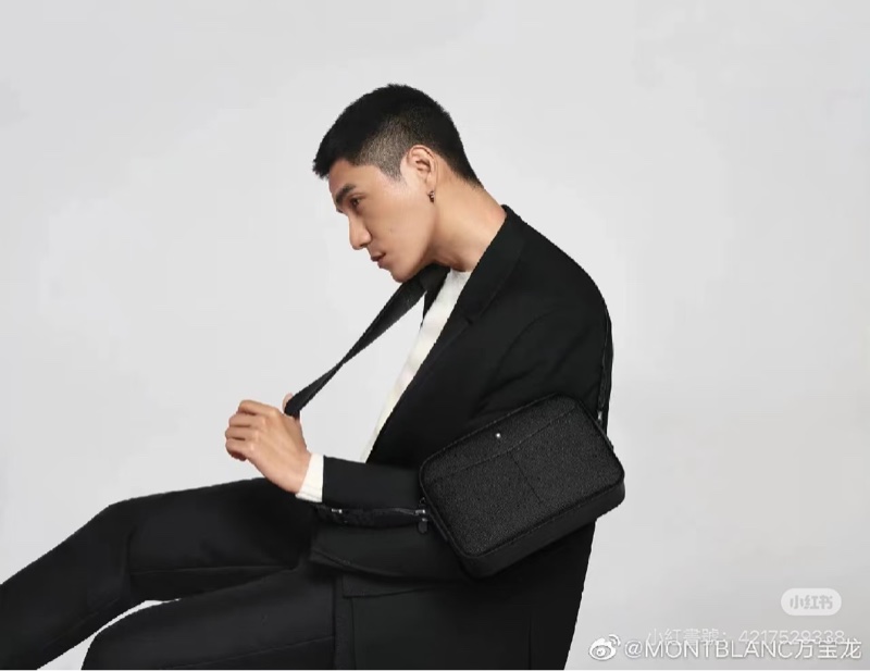 montblanc 萬寶龍 黑色 郵差包 斜背包 側背包 肩背包-3