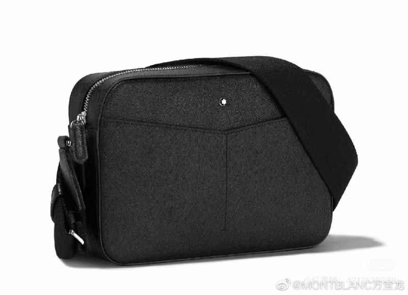 montblanc 萬寶龍 黑色 郵差包 斜背包 側背包 肩背包-5