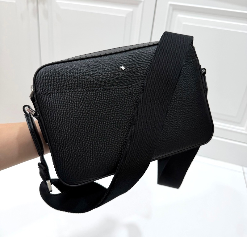montblanc 萬寶龍 黑色 郵差包 斜背包 側背包 肩背包-6