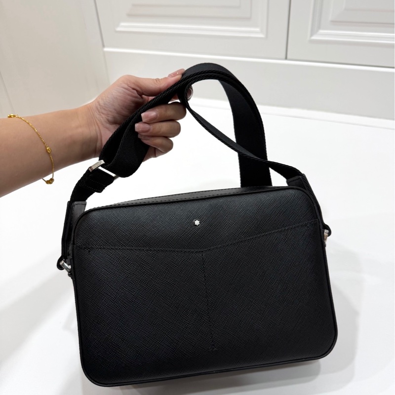 montblanc 萬寶龍 黑色 郵差包 斜背包 側背包 肩背包-7